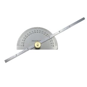 AI Tools 6" Inch Depth Gauge Protractor Round Stainless Steel Brass Knob