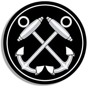 Round Navy Rating BM Boatswains Mate Sticker (Naval US Logo Insignia SSI Vinyl Decal for car or Laptop (3 inch) USN Licensed