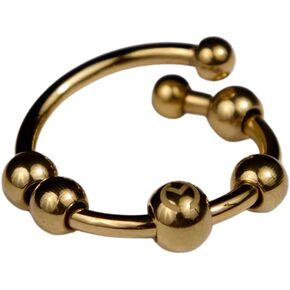 Moksha Adjustable Stainless Steel Fidget Ring | Anxiety Ring With Beads | Meditation Rings | Natural Anxiety Relief in Saudi Arabia