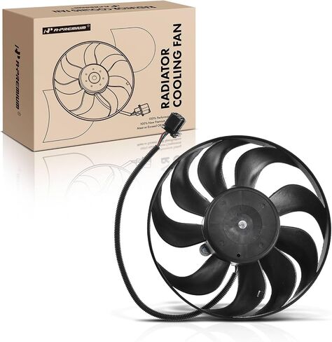 A-Premium Right Engine Radiator Cooling Fan Assembly Compatible with Select Volkswagen & Audi Models - Jetta 1999-2005, Golf 1999-2004, Clasico 2011-2014, TT Quattro 2000-2002, TT 2000-2004 in Saudi Arabia