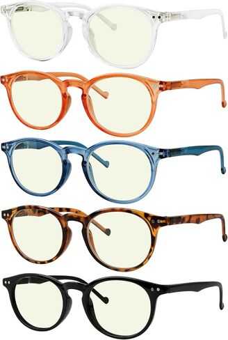 Eyekepper 5-Pack Oval Round Spring Hinges Reading Glasses Includes Sunshine Readers in Saudi Arabia