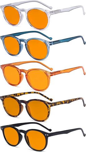 Eyekepper 5-Pack Oval Round Spring Hinges Reading Glasses Includes Sunshine Readers in Saudi Arabia