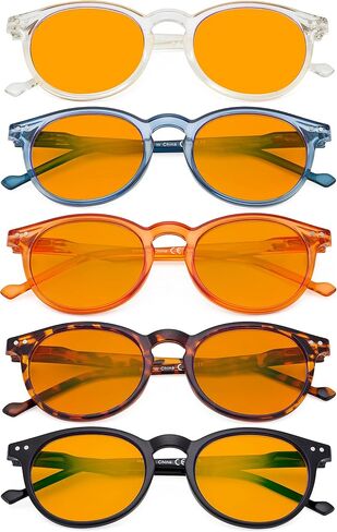 Eyekepper 5-Pack Oval Round Spring Hinges Reading Glasses Includes Sunshine Readers in Saudi Arabia