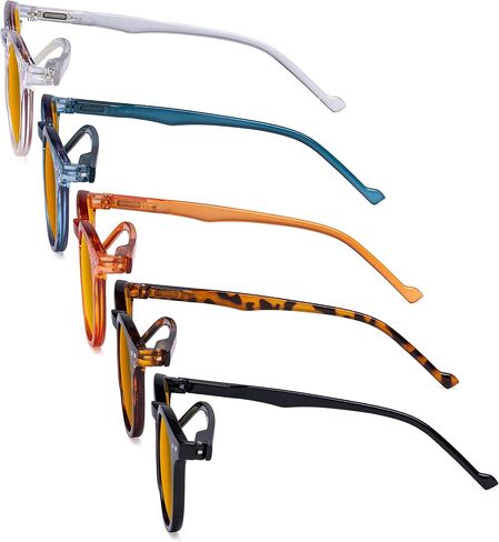 Eyekepper 5-Pack Oval Round Spring Hinges Reading Glasses Includes Sunshine Readers in Saudi Arabia