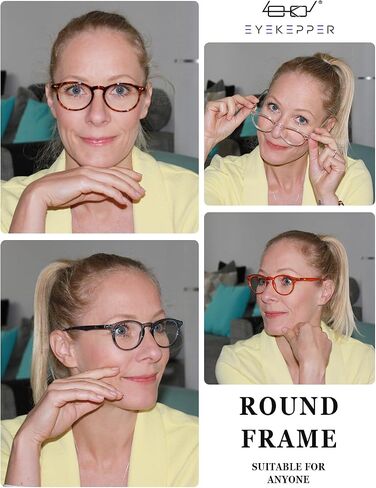 Eyekepper 5-Pack Oval Round Spring Hinges Reading Glasses Includes Sunshine Readers in Saudi Arabia