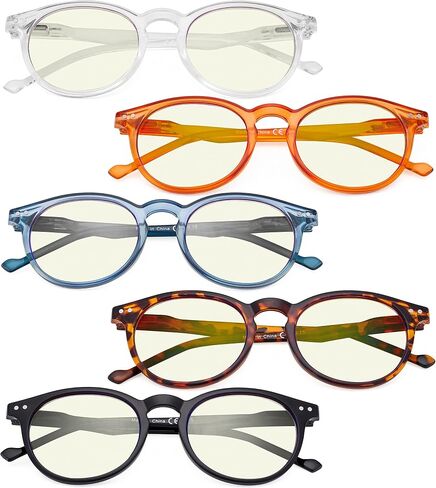 Eyekepper 5-Pack Oval Round Spring Hinges Reading Glasses Includes Sunshine Readers in Saudi Arabia