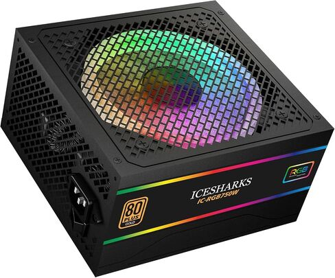 مصدر طاقة 750 وات، 80 Plus Gold Modular PCIe 5.0 & ATX 3.0 Gaming PSU، مروحة FDB صامتة مقاس 120 مم، ضمان أسود لمدة 5 سنوات in Kuwait