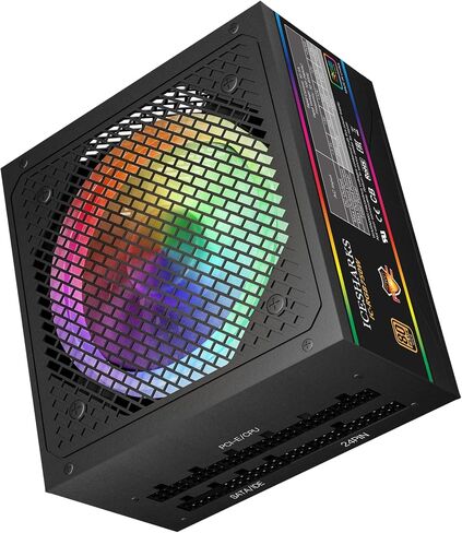 مصدر طاقة 750 وات، 80 Plus Gold Modular PCIe 5.0 & ATX 3.0 Gaming PSU، مروحة FDB صامتة مقاس 120 مم، ضمان أسود لمدة 5 سنوات in Kuwait