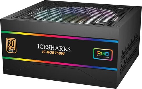 مصدر طاقة 750 وات، 80 Plus Gold Modular PCIe 5.0 & ATX 3.0 Gaming PSU، مروحة FDB صامتة مقاس 120 مم، ضمان أسود لمدة 5 سنوات in Kuwait