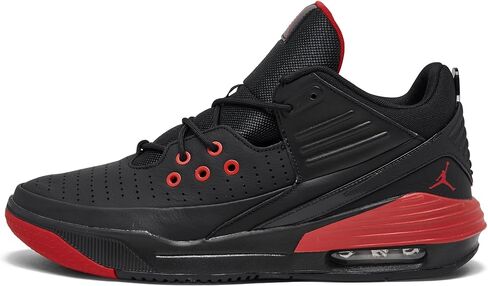Jordan Max Aura 5 Men's Shoes (DZ4353-006, Black/Black/University Red) Size 9 in Saudi Arabia