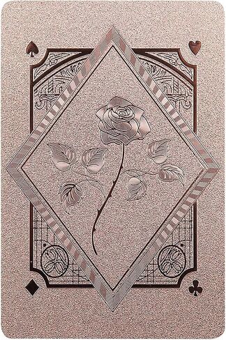 Waterproof Playing Cards, Black Plastic Playing Cards,Rose Gold Playing Cards，Deck of Cards, Gift Poker Cards，Magic Playing Cards，US Dollar, Sailboat, Rose Pattern Playing Cards (Rose Gold) in Saudi Arabia