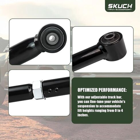 شريط مسار خلفي قابل للتعديل لرفع 0-4 بوصة - يناسب 2003-2023 Toyota 4Runner، 2007-2014 FJ Cruiser، 2003-2009 Lexus GX470، 2010-2023 Lexus GX460 شريط مسار قابل للتعديل in Kuwait