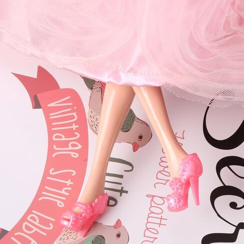 50Pairs 11.5 inch Fashion Doll Shoes - Replacement Different Assorted Colors High Heel Shoes Doll Boots Flat Shoes Set -Replacement for 11.5" Doll in Saudi Arabia