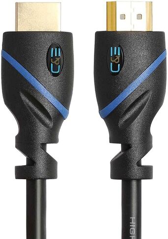 كابل HDMI عالي السرعة من C&E مع إيثرنت أسود، (3 أقدام/0.9 متر)، يدعم 4K، ثلاثي الأبعاد وإرجاع الصوت (10 عبوات) in Saudi Arabia