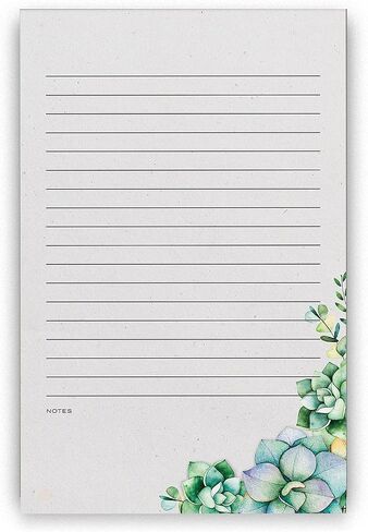 Succulents Lined Notepad, 5x8 in, 100 Sheets in Saudi Arabia