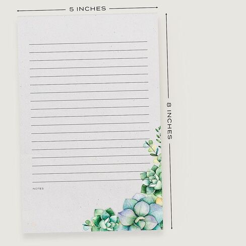 Succulents Lined Notepad, 5x8 in, 100 Sheets in Saudi Arabia