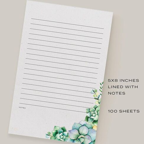 Succulents Lined Notepad, 5x8 in, 100 Sheets in Saudi Arabia