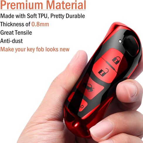 غطاء مفتاح Fob لمازدا، حافظة مفتاح Fob لمازدا 3 6 8 Miata MX-5 CX-3 CX-5 CX-7 CX-9 4 أزرار قسط لينة TPU غطاء كامل حماية ذكية عن بعد بدون مفتاح مفتاح Fob Shell، فضي in Kuwait