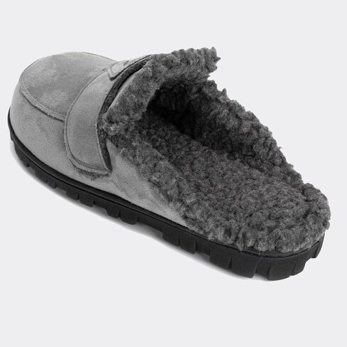 RockDove Women's Suede Faux Shearling Scuff with Indoor Outdoor Sole in Saudi Arabia