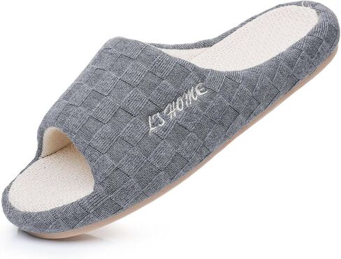 Crazy Lady Women's House Slippers Memory Foam Cozy Bedroom Shoes Open Toe Indoor Outdoor Platform Slides in Saudi Arabia