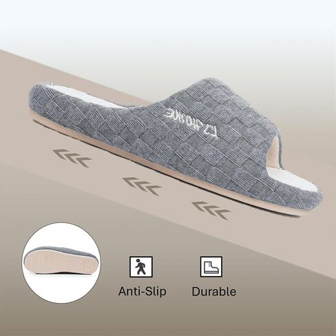 Crazy Lady Women's House Slippers Memory Foam Cozy Bedroom Shoes Open Toe Indoor Outdoor Platform Slides in Saudi Arabia