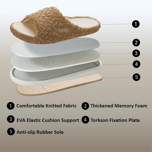 Crazy Lady Women's House Slippers Memory Foam Cozy Bedroom Shoes Open Toe Indoor Outdoor Platform Slides in Saudi Arabia
