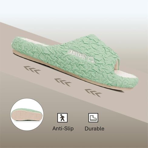 Crazy Lady Women's House Slippers Memory Foam Cozy Bedroom Shoes Open Toe Indoor Outdoor Platform Slides in Saudi Arabia
