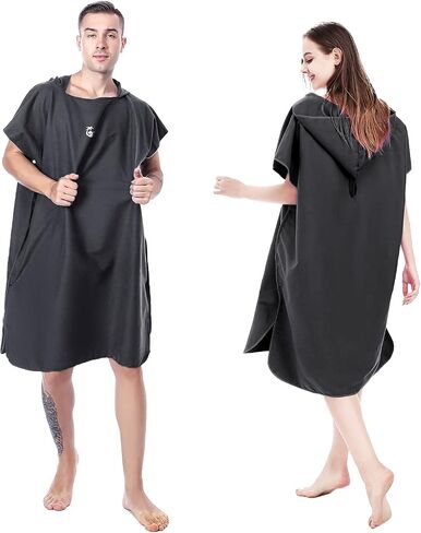 MUTAO Surf Poncho Changing Robe Towel with Box, Microfiber Women Men Changing Ponchos Surfer Robe for Surfing, Swim, Beach as Gifts（One Size Fit All） in Saudi Arabia