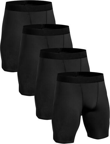 4 Pack Compression Workout Shorts Men Performance Sports Baselayer Athletic Running Shorts Underwear Spandex in Saudi Arabia
