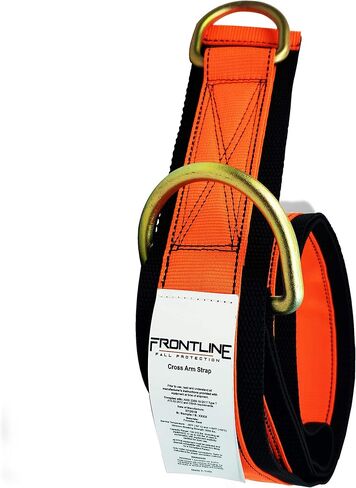 Frontline MPS12 Premium Cross Arm Strap with Reinforced Webbing 12' | Beam Anchorage Straps | D-Ring at Both Ends | ANSI & OSHA Compliant | High-Tenacity Polyester Webbing and Alloy Steel D-Ring in Saudi Arabia