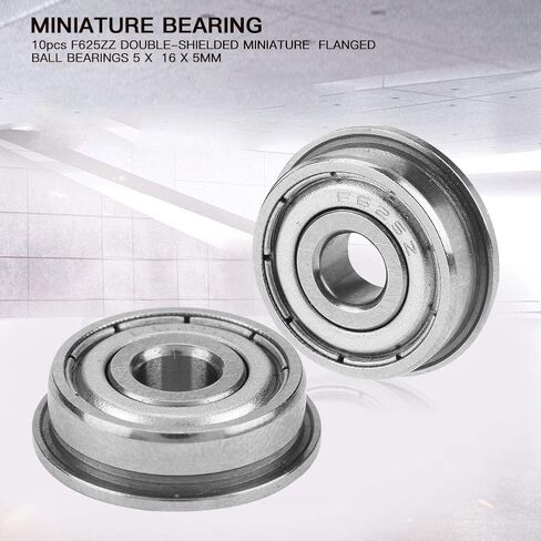 10pcs F625ZZ Double Shielded Ball Bearing, F625ZZ Double-Shielded Miniature Flanged Ball Bearings 5 x 16 x 5mm in Saudi Arabia