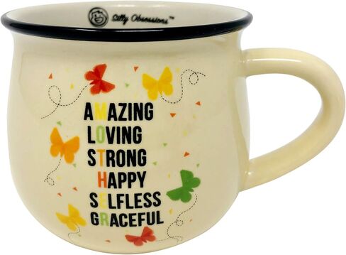 Full Color FATHER Acronym Large Body Coffee Mug for Dad 12 oz from Silly Obsessions- Ceramic Porcelain White Tea and Coffee Cup, Father's Day Gifts for Dad or Birthday or veteran in Kuwait