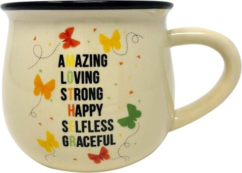 Full Color FATHER Acronym Large Body Coffee Mug for Dad 12 oz from Silly Obsessions- Ceramic Porcelain White Tea and Coffee Cup, Father's Day Gifts for Dad or Birthday or veteran in Kuwait