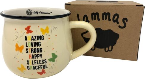 Full Color FATHER Acronym Large Body Coffee Mug for Dad 12 oz from Silly Obsessions- Ceramic Porcelain White Tea and Coffee Cup, Father's Day Gifts for Dad or Birthday or veteran in Kuwait