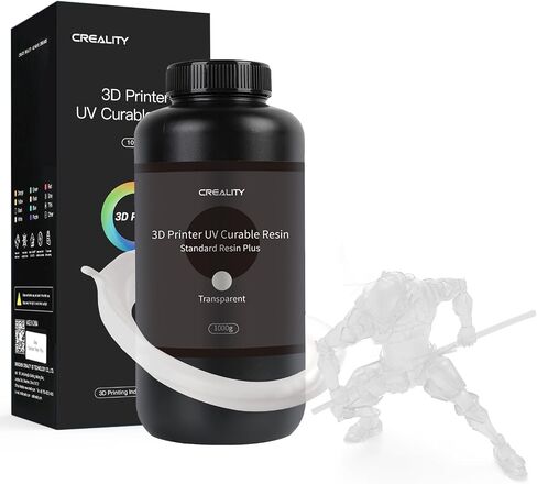 راتنج الطابعة ثلاثية الأبعاد الرسمية Creality 405 نانومتر، راتنج سريع المعالجة بالأشعة فوق البنفسجية، أمان عالي الدقة، رائحة منخفضة معالجة سريعة، راتنج فوتوبوليمر قياسي للطباعة LCD ثلاثية الأبعاد، شفاف 1000 جرام in Saudi Arabia