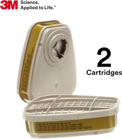 3M Respirator Cartridge 6006, 1 Pair, Helps Protect Against Organic Vapors, Acid Gases, Ammonia, Methylamine or Formaldehyde in Saudi Arabia