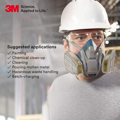 3M Respirator Cartridge 6006, 1 Pair, Helps Protect Against Organic Vapors, Acid Gases, Ammonia, Methylamine or Formaldehyde in Saudi Arabia