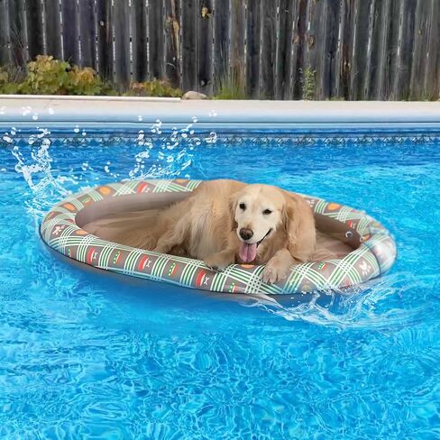 Portable Inflatable Dog Float for 80Lbs Foldable Puncture Resistance Doggy Float for Pool Pet Floating Row for Pets Swimming in Saudi Arabia