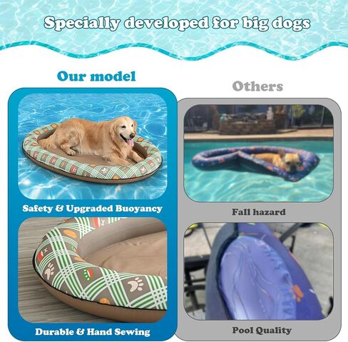 Portable Inflatable Dog Float for 80Lbs Foldable Puncture Resistance Doggy Float for Pool Pet Floating Row for Pets Swimming in Saudi Arabia