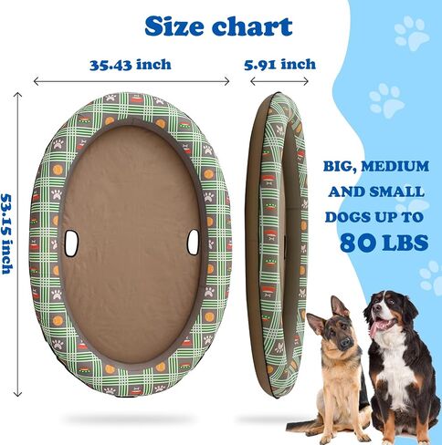 Portable Inflatable Dog Float for 80Lbs Foldable Puncture Resistance Doggy Float for Pool Pet Floating Row for Pets Swimming in Saudi Arabia