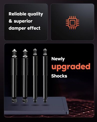 Shocks Front Rear,cciyu Shock Absorbers for 2003 2004 2005 2006 for Ford for E-150,2003-2005 for Ford for E-150 Club Wagon,1992-2002 for Ford for E-150 Econoline/Econoline Club Wagon Struts (4pc Set) in Saudi Arabia