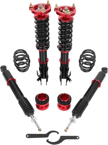 ECCPP Coilover Struts Spring Shocks قابل للتعديل الارتفاع Coilovers Suspension Struts لفائف الصدمات الربيعية والدعامات مجموعة كاملة مجموعات ECCPP مناسبة لـ 2006 2007 2008 2009 2010 2011 لهوندا سيفيك - أحمر in Saudi Arabia