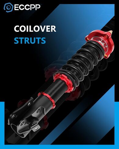 ECCPP Coilover Struts Spring Shocks قابل للتعديل الارتفاع Coilovers Suspension Struts لفائف الصدمات الربيعية والدعامات مجموعة كاملة مجموعات ECCPP مناسبة لـ 2006 2007 2008 2009 2010 2011 لهوندا سيفيك - أحمر in Saudi Arabia