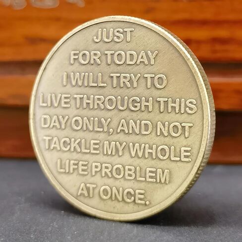 عملة Sunrise Serenity Lucky Coin يوم واحد في كل مرة هدية رمزية للجيب للرجال أو النساء لاستعادة الإدمان AA Sobriety Medallion (عبوة من 10) in Saudi Arabia