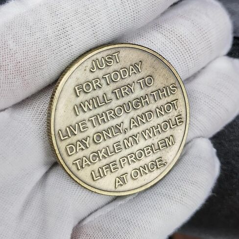 عملة Sunrise Serenity Lucky Coin يوم واحد في كل مرة هدية رمزية للجيب للرجال أو النساء لاستعادة الإدمان AA Sobriety Medallion (عبوة من 10) in Saudi Arabia