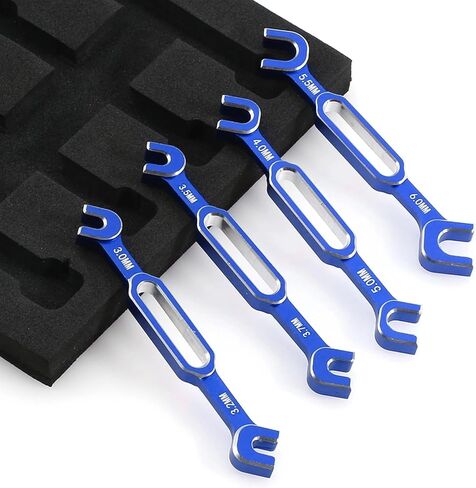 RC Wrench Turnbuckle Nut Ball 3.0/3.2/3.5/3.7/4.0/5.0/5.5/6.0mm Joint Remover Universal Repair Tools Set For 1/10 1/8 1/24 RC Crawler Truck Car Boat Drone (Green) in Saudi Arabia