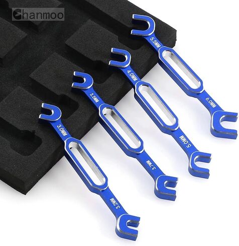 RC Wrench Turnbuckle Nut Ball 3.0/3.2/3.5/3.7/4.0/5.0/5.5/6.0mm Joint Remover Universal Repair Tools Set For 1/10 1/8 1/24 RC Crawler Truck Car Boat Drone (Green) in Saudi Arabia