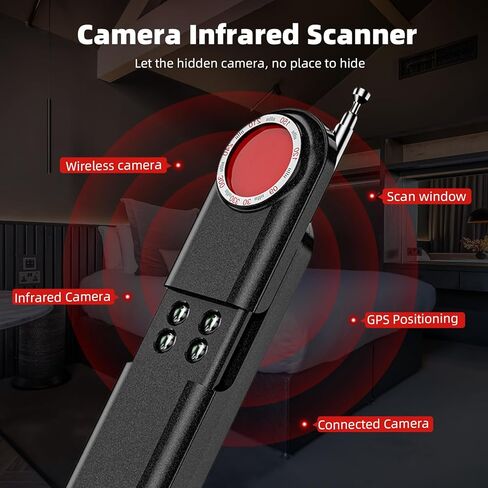 Hidden Camera Detector, Counter-spy Detector, Bug Detector, Camera Detector, GPS Detector, RF Signal Detector, IR + Full Band Wireless Signal Detection, 6 Levels of Sensitivity in Kuwait