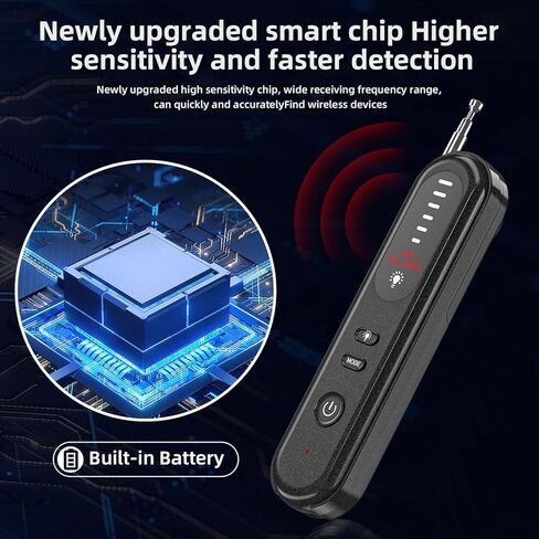 Hidden Camera Detector, Counter-spy Detector, Bug Detector, Camera Detector, GPS Detector, RF Signal Detector, IR + Full Band Wireless Signal Detection, 6 Levels of Sensitivity in Kuwait