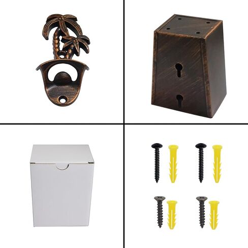 Black Palm Tree Beer Opener Wall Mounted Bottle Cap Opener with Cap Catcher Drainage for Beach Theme Gifts in Saudi Arabia
